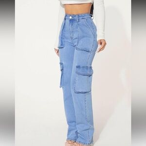 SHEIN SXY Flap Pocket Cargo Jeans
